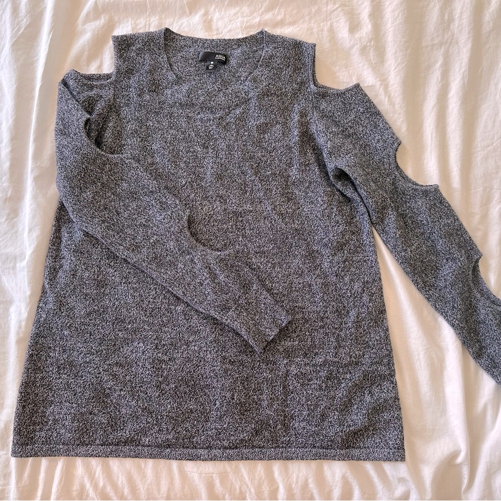 AQUA 100% CASHMERE SWEATER WITH ARM CUTOUTS NWOT
